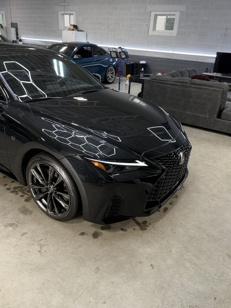 Black Lexus IS detailed at the DetailHaus studio