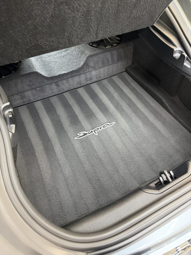 Toyota Supra trunk carpet detailed at DetailHaus